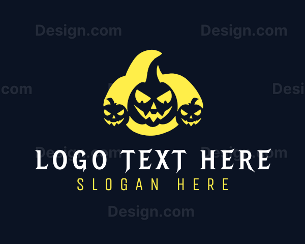 Halloween Spooky Pumpkin Logo