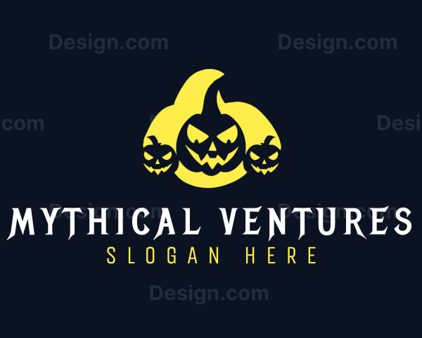 Halloween Spooky Pumpkin Logo