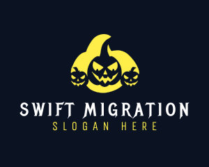 Halloween Spooky Pumpkin Logo