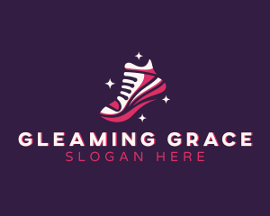 Sparkles Sneakers Shoe  logo design