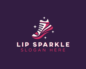 Sparkles Sneakers Shoe  logo design