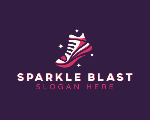 Sparkles Sneakers Shoe  logo design