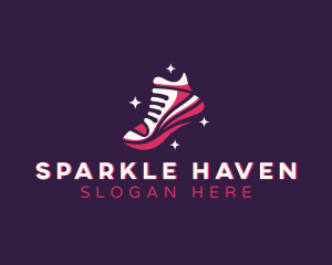 Sparkles Sneakers Shoe  logo design