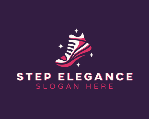 Sparkles Sneakers Shoe  logo design