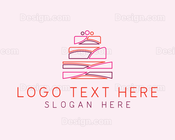 Wedding Cake Dessert Logo