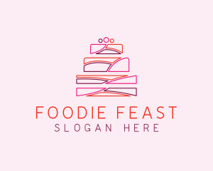 Wedding Cake Dessert logo design