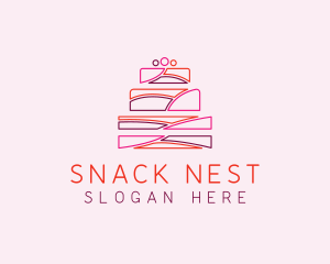 Wedding Cake Dessert logo design