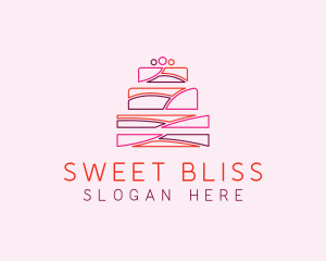 Wedding Cake Dessert logo design