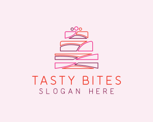 Wedding Cake Dessert logo design