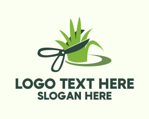 Lawn Care Worker  Logo