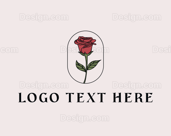 Natural Rose Flower Logo