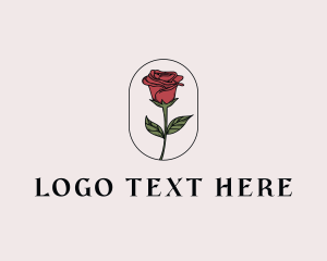 Natural Rose Flower logo