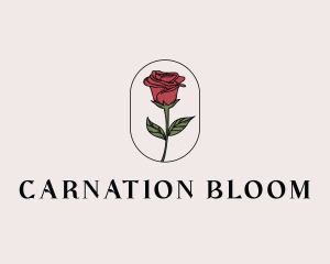 Natural Rose Flower logo design