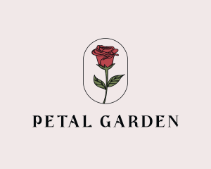 Natural Rose Flower logo design