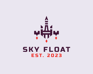 Game Floating Tower logo design