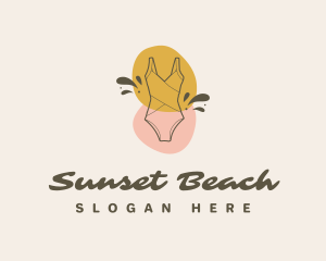 Vintage Tropical Swimwear logo design