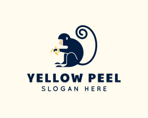  Monkey Banana Animal logo design