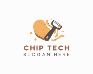 Potato Chips Peeler logo design