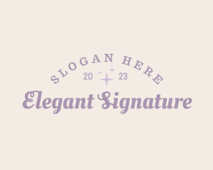 Elegant Pastel Retro logo design