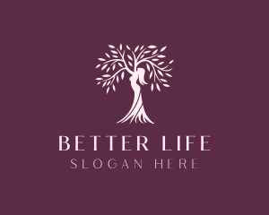 Woman Wellness Tree logo design