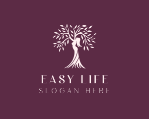 Woman Wellness Tree logo design