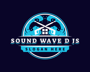 Pressure Wash Wave Cleaning logo design