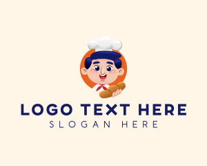 Bread Baker Mascot logo