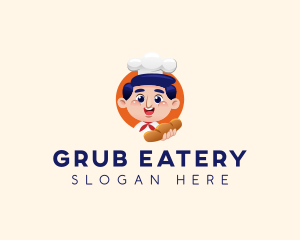 Bread Baker Mascot logo design