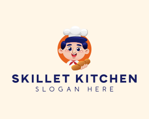 Bread Baker Mascot logo design