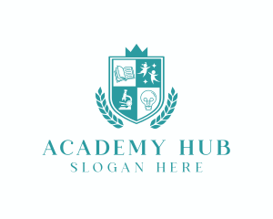 Children School Academy Shield logo design