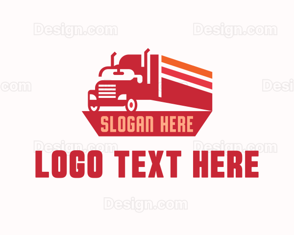 Logistics Transportation Truck Logo