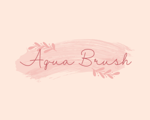 Floral Feminine Brush logo design