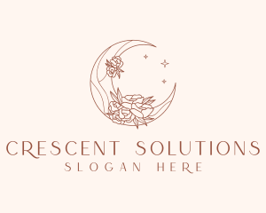 Crescent Moon Flower logo