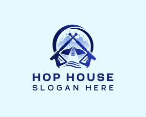 Power Washing House logo design