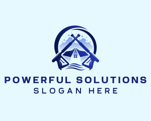 Power Washing House logo design