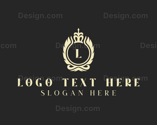 Luxury Crown Wreath Logo