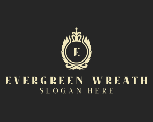 Luxury Crown Wreath  logo design