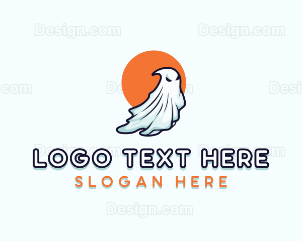 Scary Halloween Ghost Logo