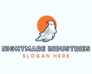 Scary Halloween Ghost logo design