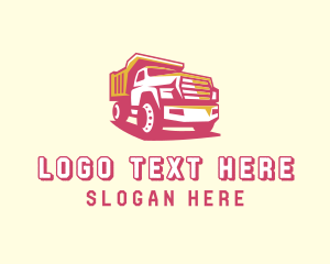 Dump Truck Construction Trucking logo