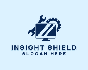 Monitor Wrench Cogwheel logo