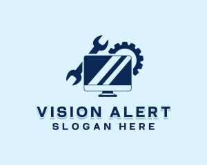 Monitor Wrench Cogwheel logo