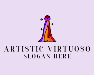 Stylish Mannequin Dress Gown logo design