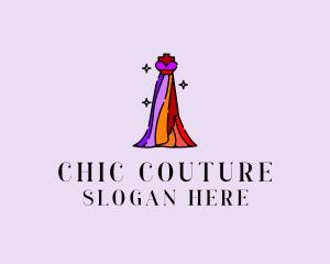 Stylish Mannequin Dress Gown logo design