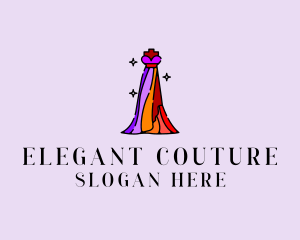 Stylish Mannequin Dress Gown logo design