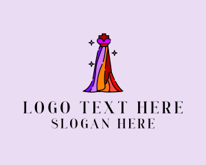 Glamour - Stylish Mannequin Dress Gown logo design
