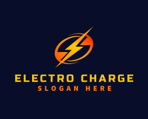 Lightning Bolt Electricity logo design