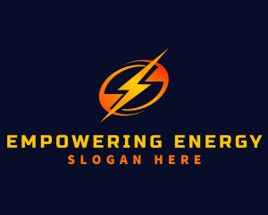 Lightning Bolt Electricity logo design