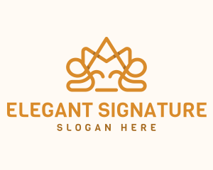 Noble Elegant Crown logo design