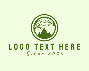 Tree Mountain Silhouette  logo